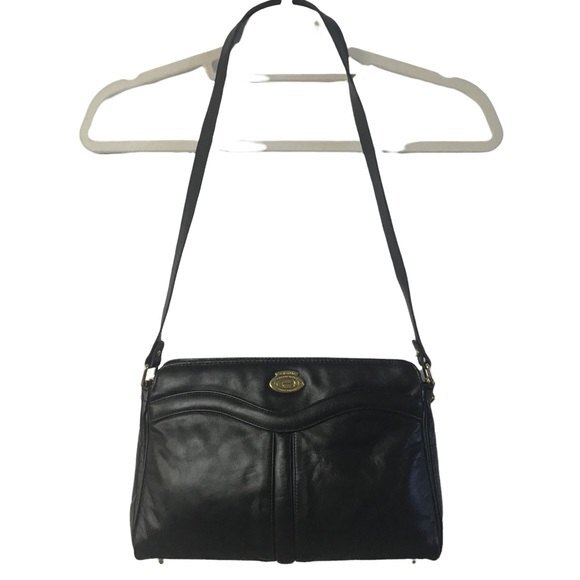 Vintage Designer Etienne Aigner Black Soft Leather Shoulder Handbag - Picture 4 of 8